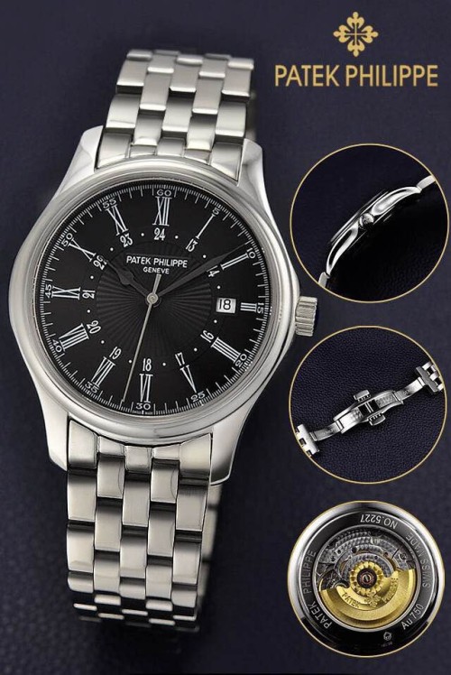PATEK PHILIPPE (custom급 남성용 Swiss eta Automatic Movment,Sapphire Glass,Stainless Steel Band)