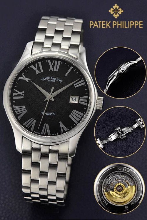 PATEK PHILIPPE (custom급 남성용 Swiss eta Automatic Movment,Sapphire Glass,Stainless Steel Band)