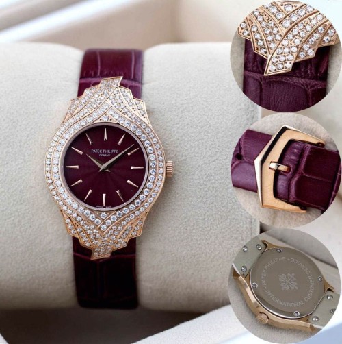 PATEK PHILIPPE(custom급 여성용 Swiss eta Quarts Movment,Sapphire Glass,Italy Leather Band)