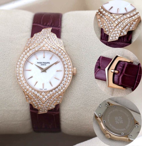 PATEK PHILIPPE(custom급 여성용 Swiss eta Quarts Movment,Sapphire Glass,Italy Leather Band)