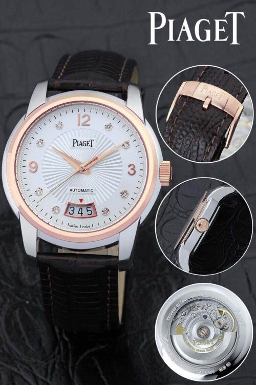 PIAGET (custom급 남성용 Swiss eta Automatic Movment,Sapphire Glass,Italy Leather Band)
