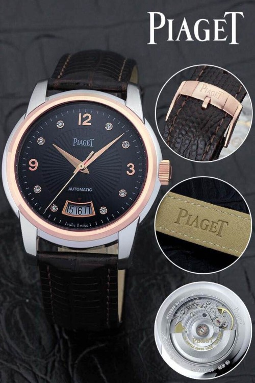 PIAGET (custom급 남성용 Swiss eta Automatic Movment,Sapphire Glass,Italy Leather Band)