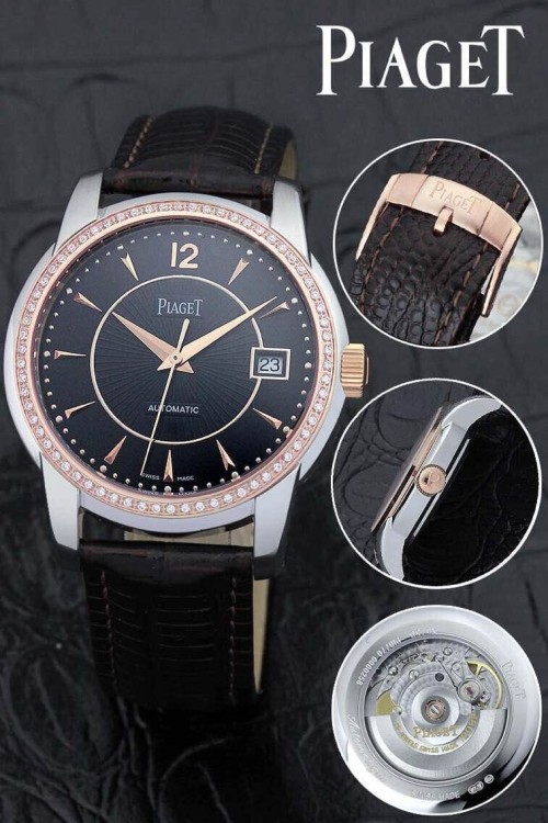 PIAGET (custom급 남성용 Swiss eta Automatic Movment,Sapphire Glass,Italy Leather Band)