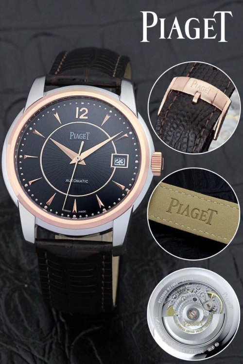 PIAGET (custom급 남성용 Swiss eta Automatic Movment,Sapphire Glass,Italy Leather Band)