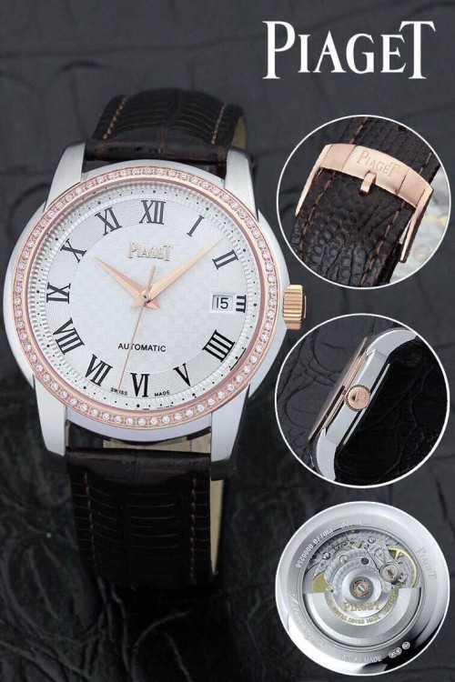 PIAGET (custom급 남성용 Swiss eta Automatic Movment,Sapphire Glass,Italy Leather Band)