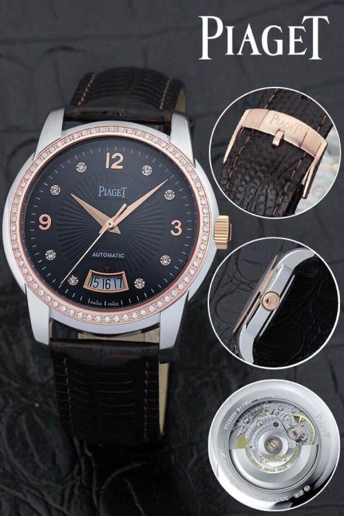 PIAGET (custom급 남성용 Swiss eta Automatic Movment,Sapphire Glass,Italy Leather Band)