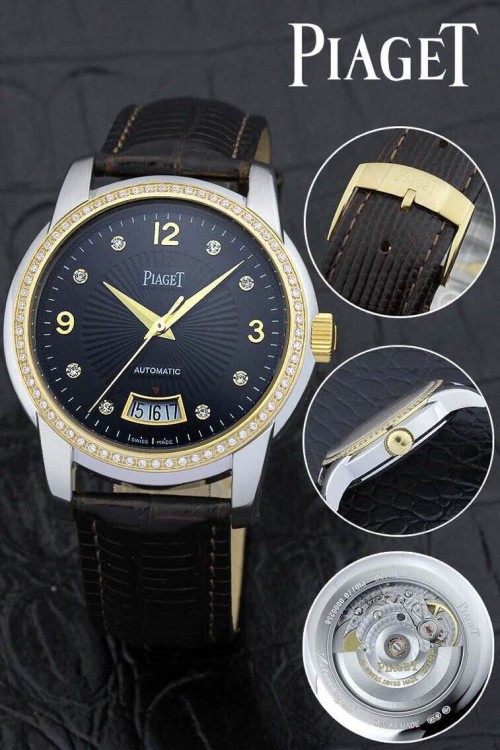PIAGET (custom급 남성용 Swiss eta Automatic Movment,Sapphire Glass,Italy Leather Band)