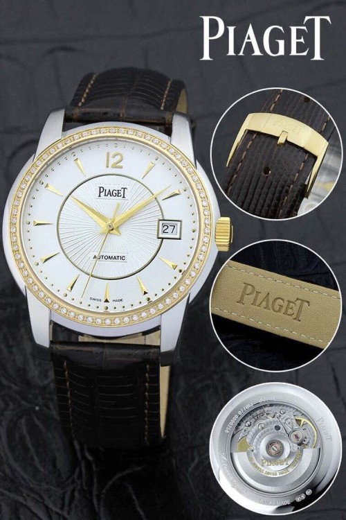PIAGET (custom급 남성용 Swiss eta Automatic Movment,Sapphire Glass,Italy Leather Band)