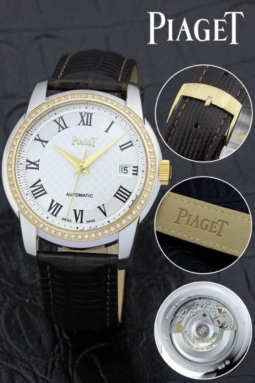 PIAGET (custom급 남성용 Swiss eta Automatic Movment,Sapphire Glass,Italy Leather Band)