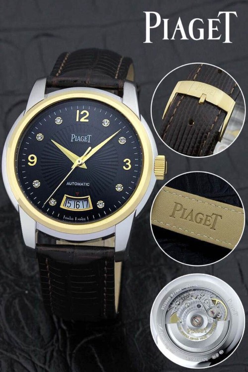 PIAGET (custom급 남성용 Swiss eta Automatic Movment,Sapphire Glass,Italy Leather Band)