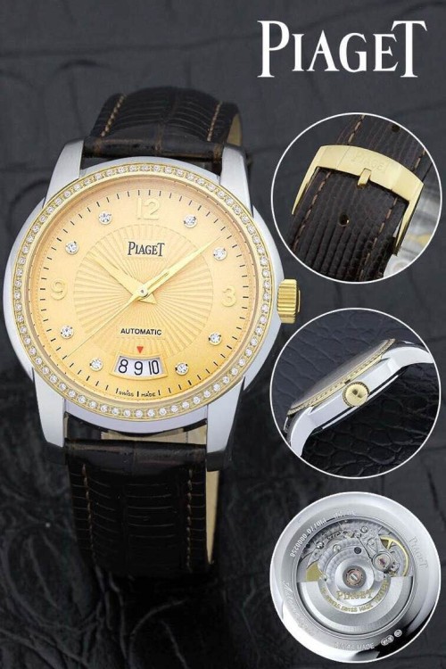 PIAGET (custom급 남성용 Swiss eta Automatic Movment,Sapphire Glass,Italy Leather Band)