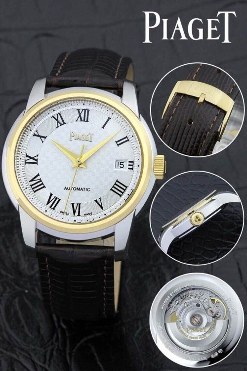 PIAGET (custom급 남성용 Swiss eta Automatic Movment,Sapphire Glass,Italy Leather Band)