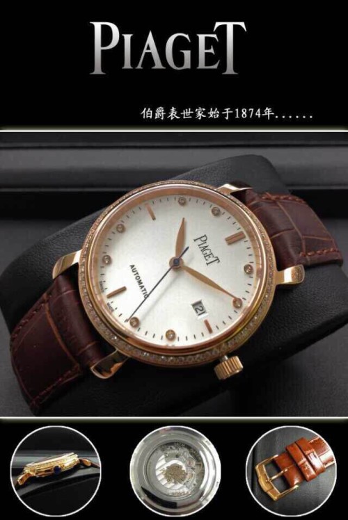 PIAGET (custom급 남성용 Swiss eta Automatic Movment,Sapphire Glass,Italy Leather Band)