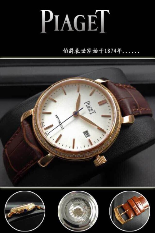 PIAGET (custom급 남성용 Swiss eta Automatic Movment,Sapphire Glass,Italy Leather Band)