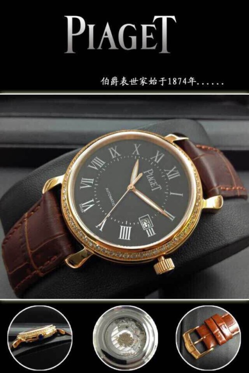 PIAGET (custom급 남성용 Swiss eta Automatic Movment,Sapphire Glass,Italy Leather Band)