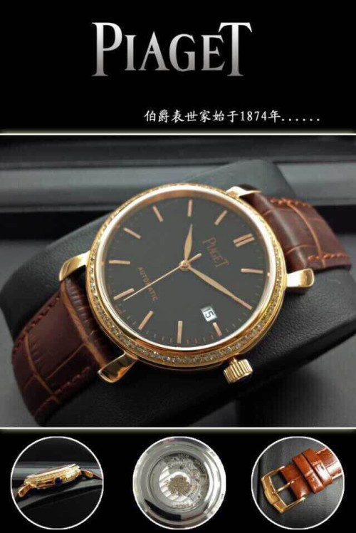 PIAGET (custom급 남성용 Swiss eta Automatic Movment,Sapphire Glass,Italy Leather Band)