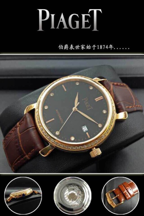PIAGET (custom급 남성용 Swiss eta Automatic Movment,Sapphire Glass,Italy Leather Band)