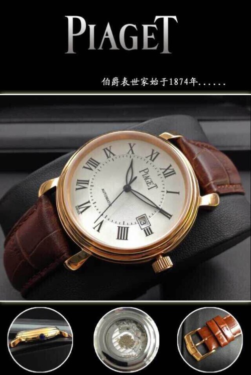 PIAGET (custom급 남성용 Swiss eta Automatic Movment,Sapphire Glass,Italy Leather Band)