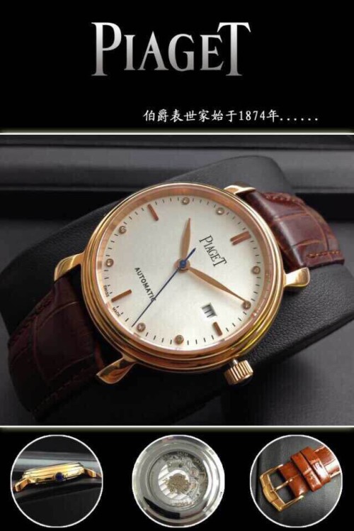 PIAGET (custom급 남성용 Swiss eta Automatic Movment,Sapphire Glass,Italy Leather Band)