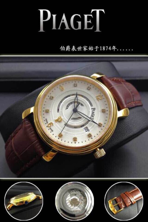 PIAGET (custom급 남성용 Swiss eta Automatic Movment,Sapphire Glass,Italy Leather Band)