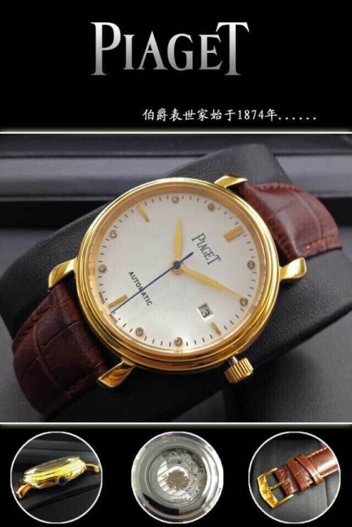 PIAGET (custom급 남성용 Swiss eta Automatic Movment,Sapphire Glass,Italy Leather Band)