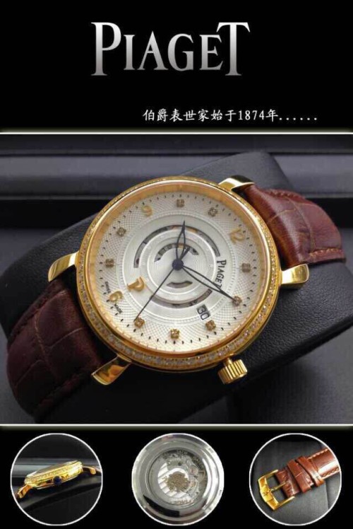 PIAGET (custom급 남성용 Swiss eta Automatic Movment,Sapphire Glass,Italy Leather Band)