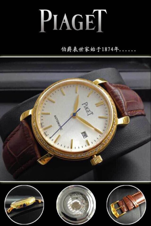 PIAGET (custom급 남성용 Swiss eta Automatic Movment,Sapphire Glass,Italy Leather Band)