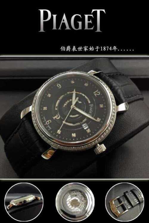 PIAGET (custom급 남성용 Swiss eta Automatic Movment,Sapphire Glass,Italy Leather Band)