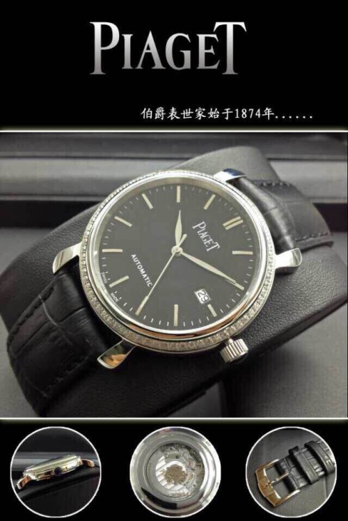 PIAGET (custom급 남성용 Swiss eta Automatic Movment,Sapphire Glass,Italy Leather Band)