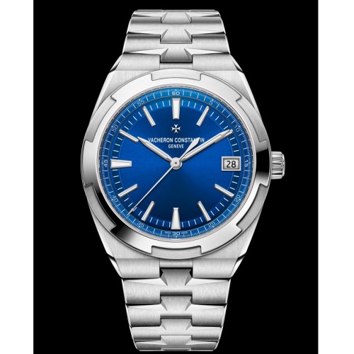 [VACHERON CONSTANTIN] 바쉐론 콘스탄틴 오버시즈 오토매틱 블루 다이얼 스테인레스 스틸 남성용 시계 4500V/110A-B128