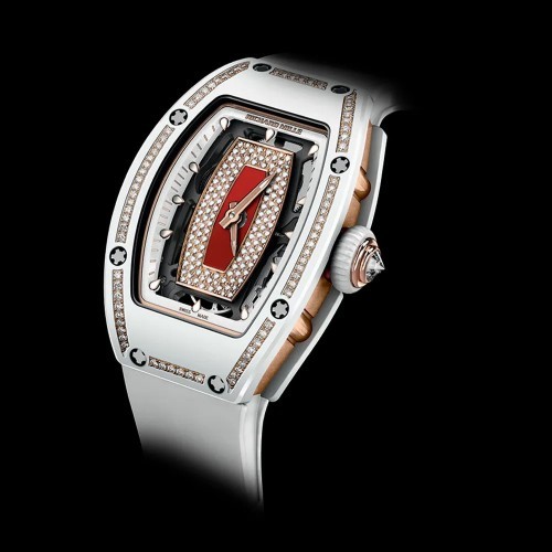 [Richard Mille] 리차드 밀 ONYX TPT 카본 31.40mm 화이트 세라믹 오토매틱 러버밴드 시계 2color RM07-01