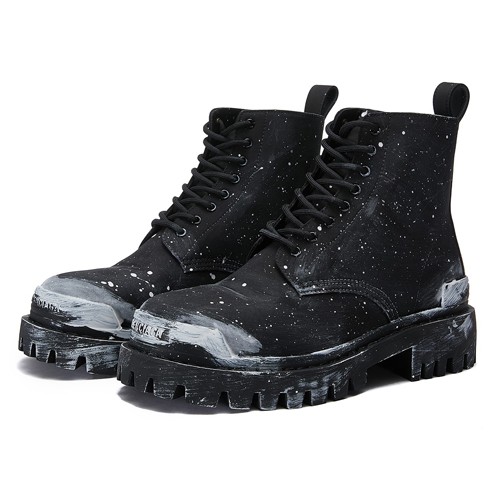 [Balenciaga] 발렌시아가 스트라이크 청키 솔 레더 페인팅 부츠 22021540