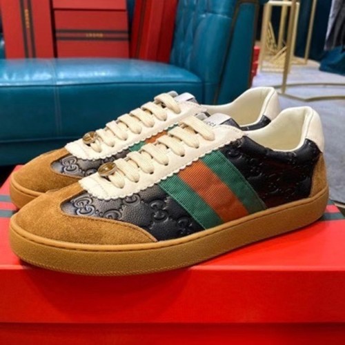 [Gucci] 구찌 로고 스웨이드 레더 스니커즈 20110134