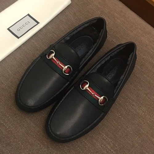 [Gucci] 구찌 레더&울 로퍼 19102938