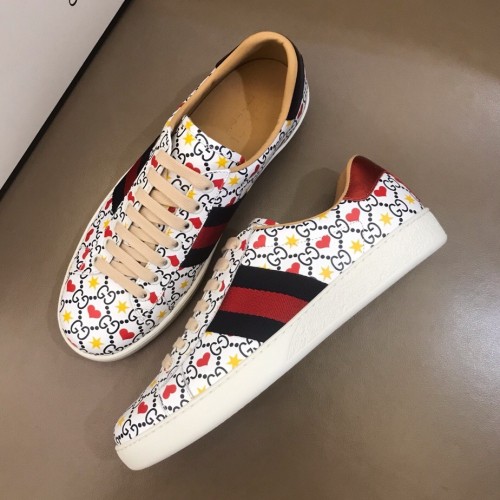 [Gucci] 구찌 남/여 에이스 레더 스니커즈 19072032