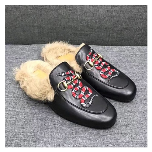[Gucci] 구찌 프린스타운 가죽 슬리퍼 스네이크 397647
