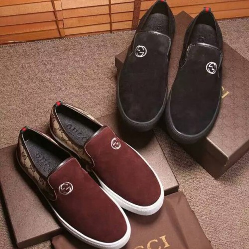 [Gucci] 구찌 스웨이드 배색 슬립온