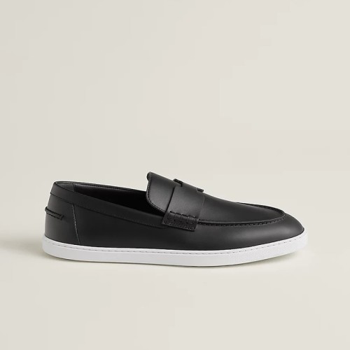 [Hermes] 에르메스 H 컷아웃 블랙 카프스킨 로퍼 H252908ZA01405