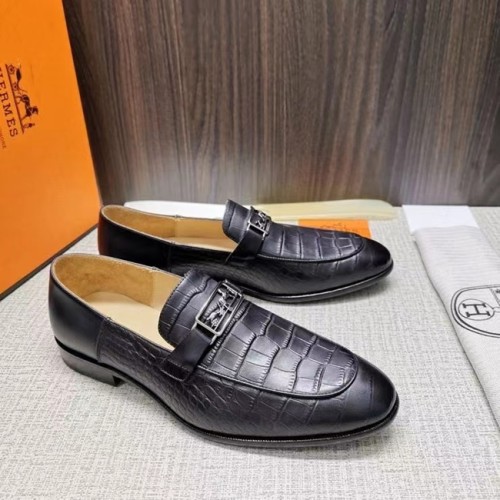 [Hermes] 에르메스 카프스킨 악어패턴 레더 슈즈 21080237