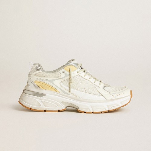 [Golden Goose] 골든구스 빈티지 화이트 스타 화이트 레더와 메쉬 라이트스타 GMF00724.F006476.10272