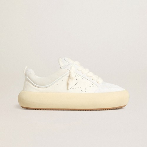 [Golden Goose] 골든구스 퍼포레이티드 스타 화이트 레더 스페이스-스타 큐브 GMF00807.F007094