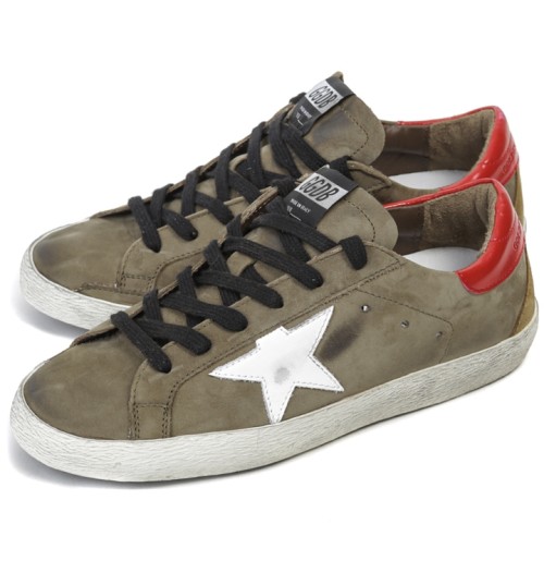 [GOLDEN GOOSE] 골든구스 빈티지 스웨이드 슈퍼스타 로우탑 (화이트스타) 14FW - G25U590 R9