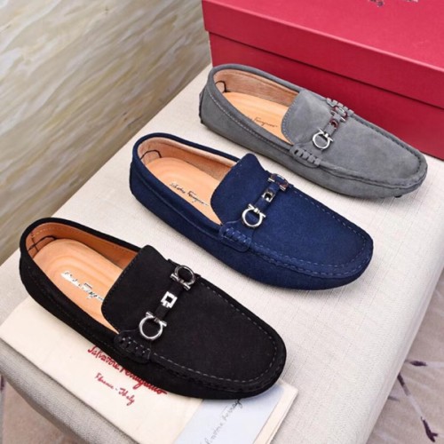 [Ferragamo] 페레가모 스웨이드 드라이빙 슈즈 19050230