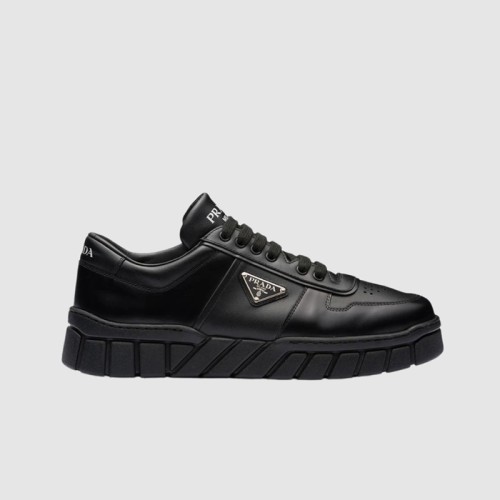 [Prada] 프라다 레더 스니커즈 블랙 2EE378