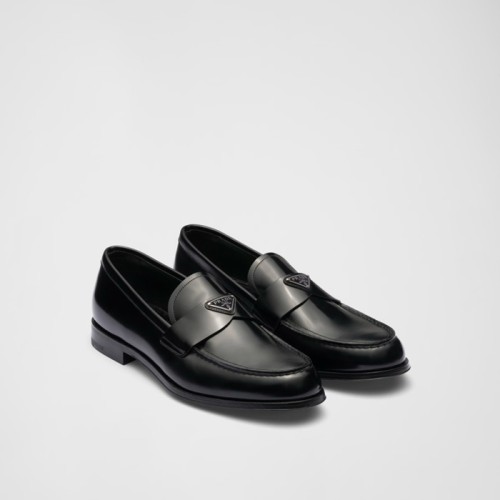 [Prada] 프라다 브러시드 레더 로퍼 블랙 2DB205 055 F0002 F C000