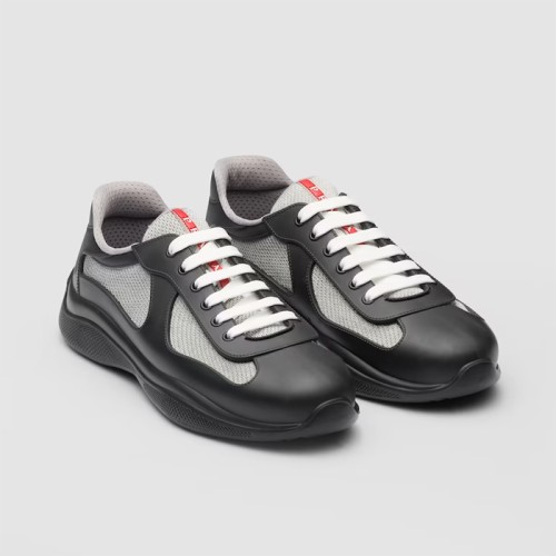 [Prada] 프라다 아메리카 컵 소프트 러버 및 바이크 패브릭 스니커즈 4E6500