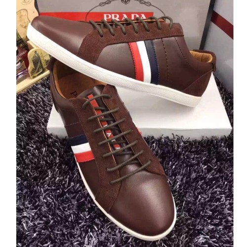 [Prada] 프라다 스웨이드 배색 스니커즈