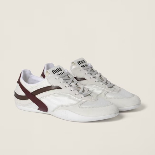 [Miumiu] 미우미우 Gymnasium technical fabric and suede sneakers 5E428E