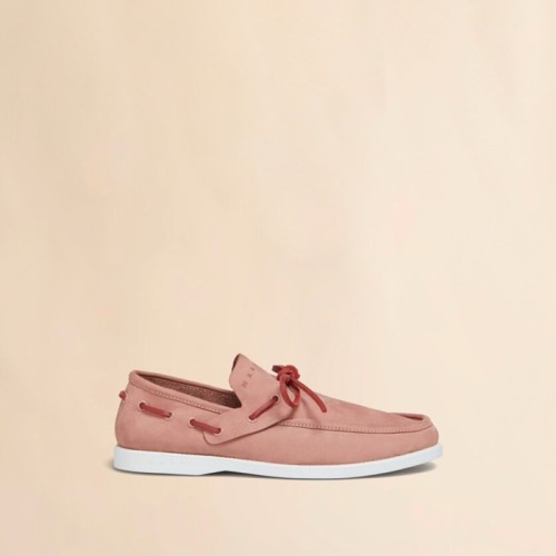 [MARNI] 마르니 핑크 누벅 보트 로퍼 MOMS005902P732500C23