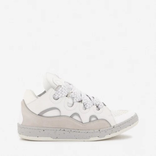 [LANVIN] 랑방 * 갤러리디파트먼트 Leather CURB 스니커즈 그레이 화이트 FM-SKRK11-DOTS-P23130041